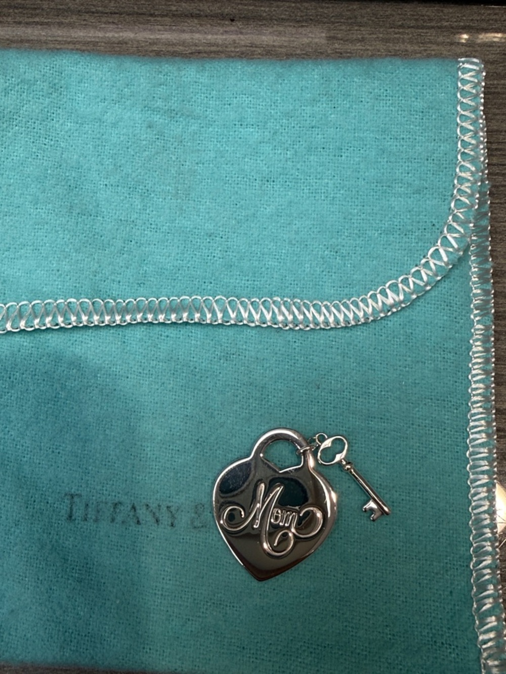 Tiffany & Co. Sterling Silver Heart Padlock with Key